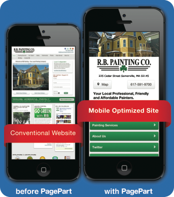 PagePart helps you easily create and control a mobile website for your biz!