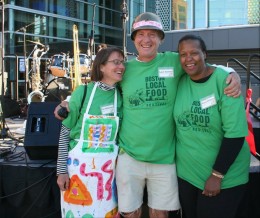 Huzzah for the SBN Local Food Team (left->right):  Fan Watkinson, Laury Hammel, Nicola Williams