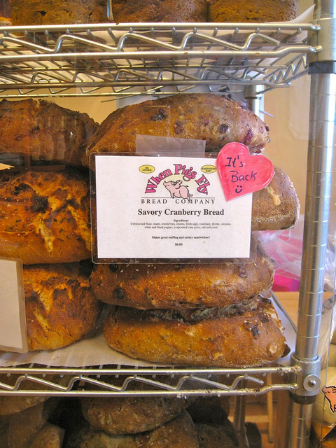 Savory Cranberry Bread, $6